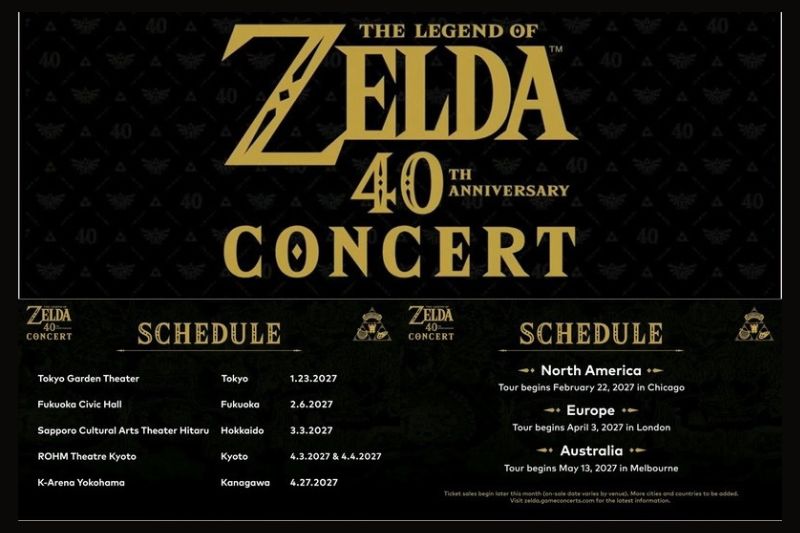 graphics for zelda 40th concert