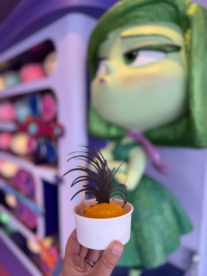 Anxiety themed ice cream aboard Disney Believe reveal cruise
