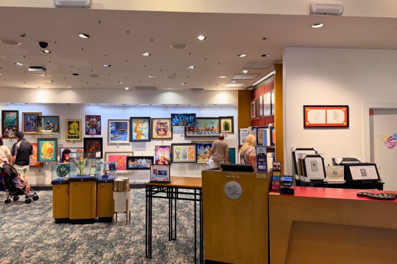 Artist Showcase sign at Art of Disney at Disney Springs
