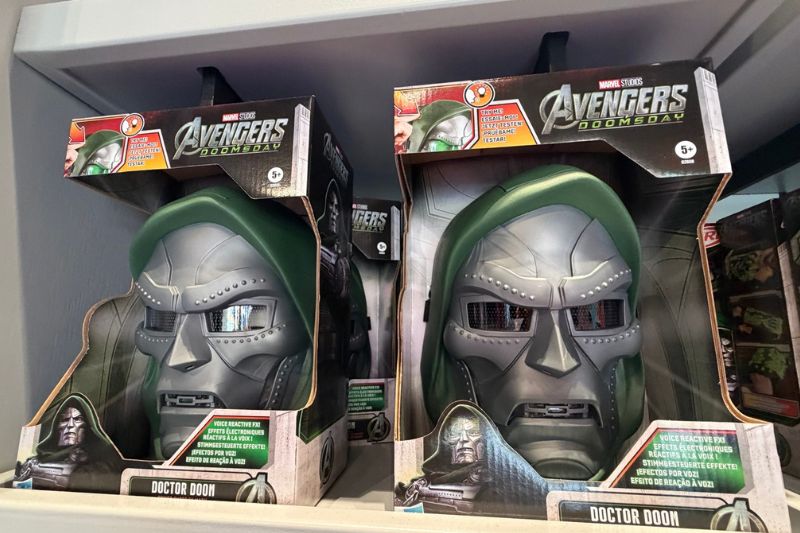 Avengers Doomsday Doctor Doom toy mask at Islands of Adventure -
