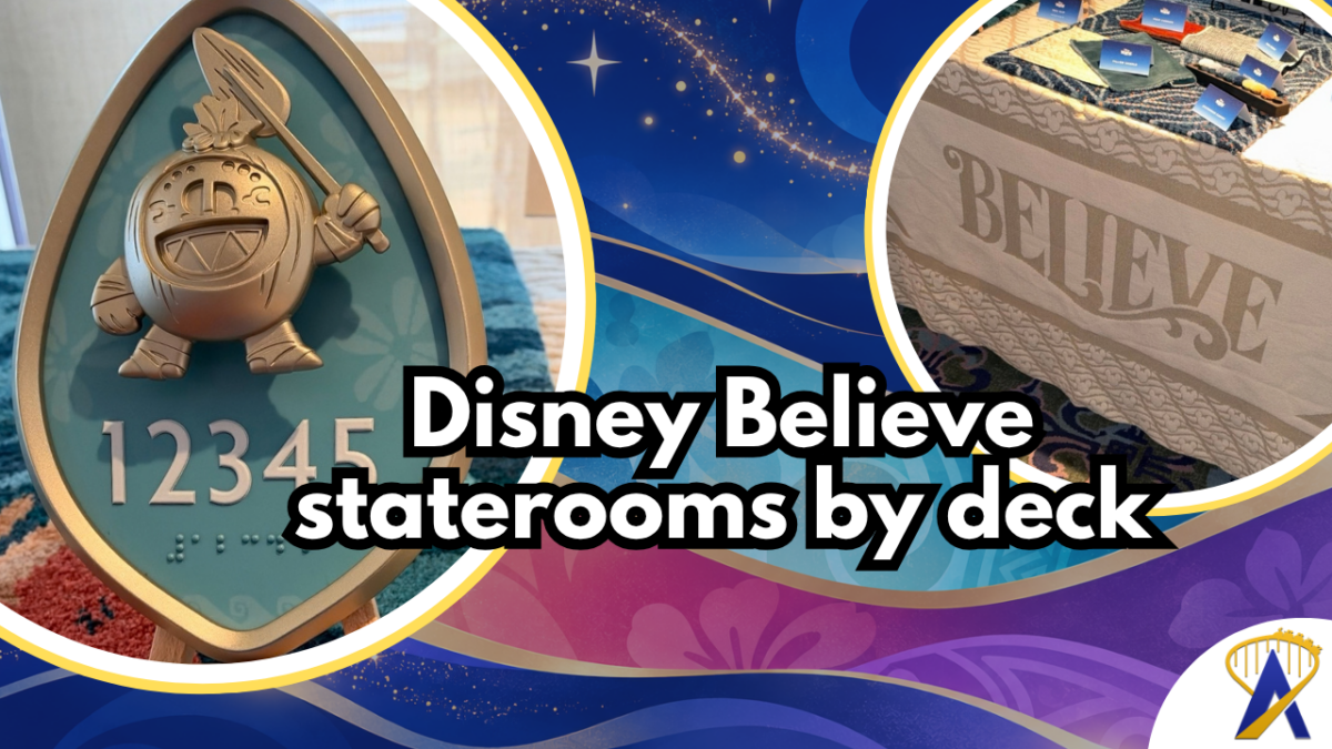 Disney Believe stateroom themes by deck