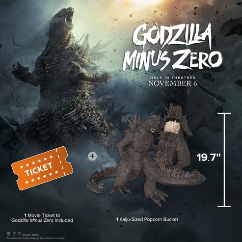 Fandango Godzilla popcorn bucket promotional image