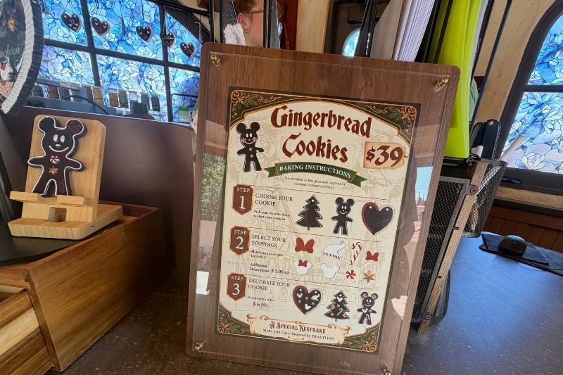 Glass Gingerbread Ornament pricing options at Epcot Germany pavilion 
