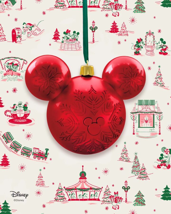 Hallmark Disney Movie Holiday Ever After red Mickey ornament