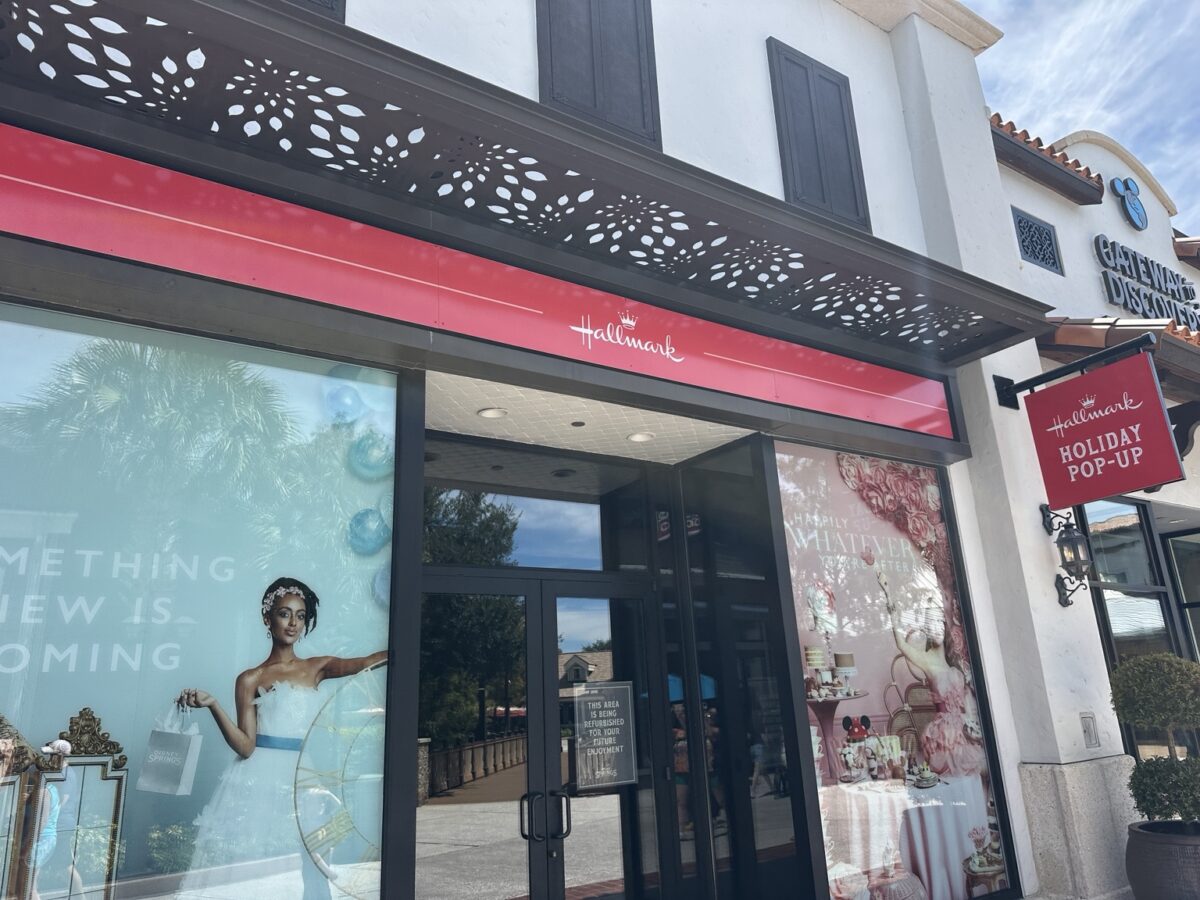 Hallmark Pop Up at Disney Springs entrance