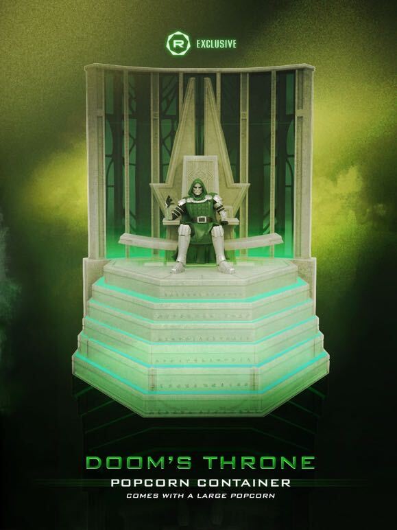 Doom's Throne Popcorn Bucket that will be exclusive to Regal Cinemas. Image courtesy of Regal Cinemas.