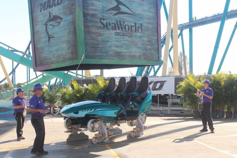 Mako at SeaWorld Orlando train reveal in 2016