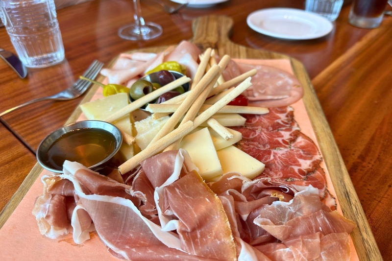 Salumi e Formaggi antipasto platter on table