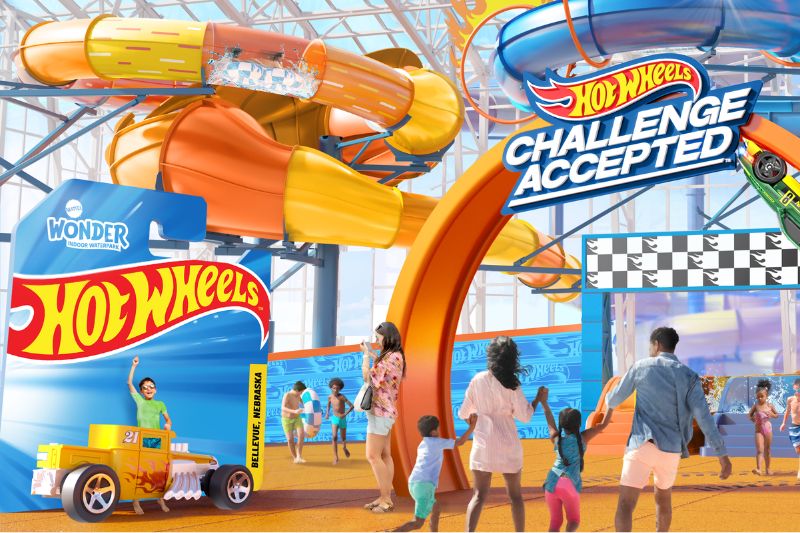 Mattel Wonder Hot Wheels waterslide concept left zoom