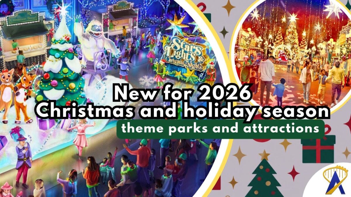 New 2026 christmas events theme parks attractions