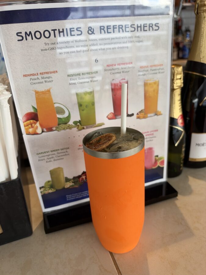 New metal cups aboard Disney Wish 