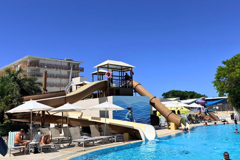 Sonesta Maho Beach Resort water slides 