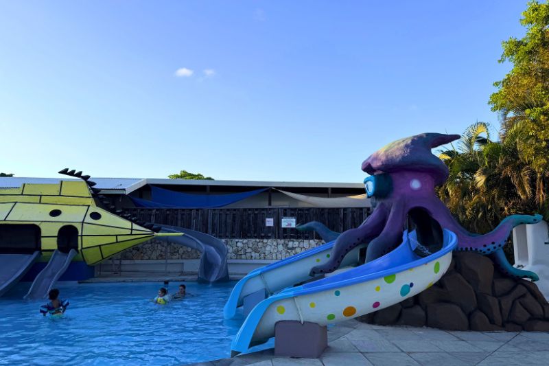 Sonesta Maho Beach kids' slides and poo