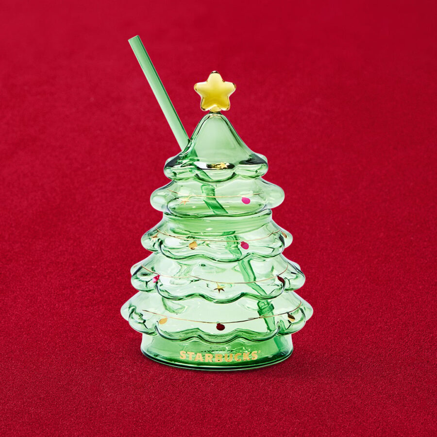 Glass Christmas Tree Cold Cup promotional image