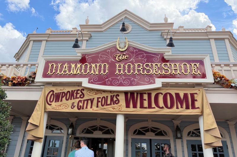 The Diamond Horseshoe entrance banner.