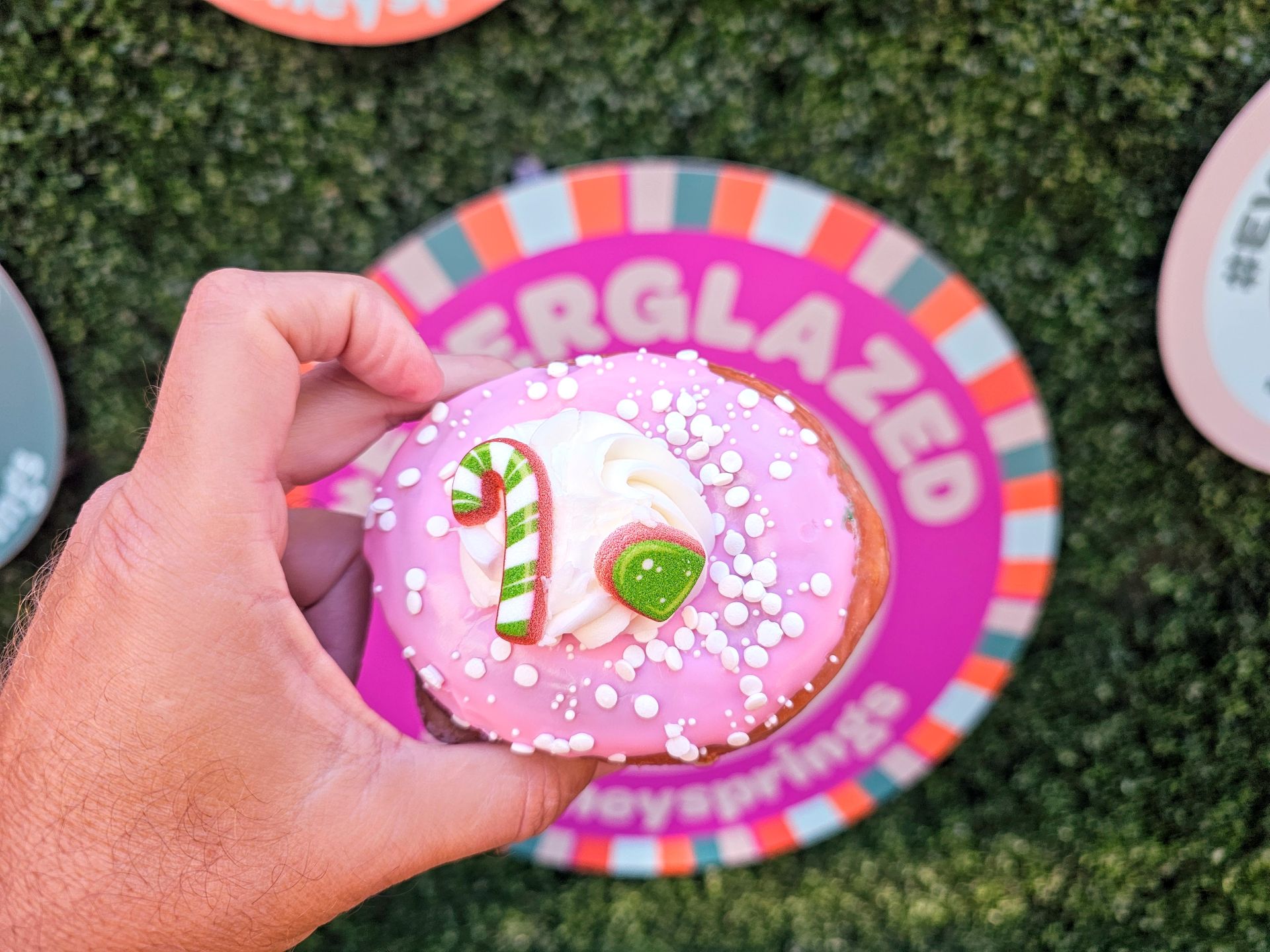 Candy Cane Lane Donut from Everglazed Disney Springs 2025